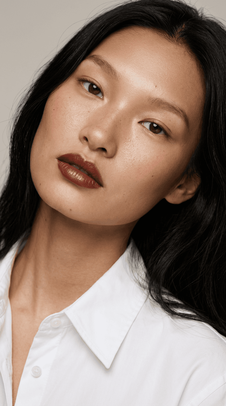 Portrait of a laughing person with curly hair wearing a white shirt
