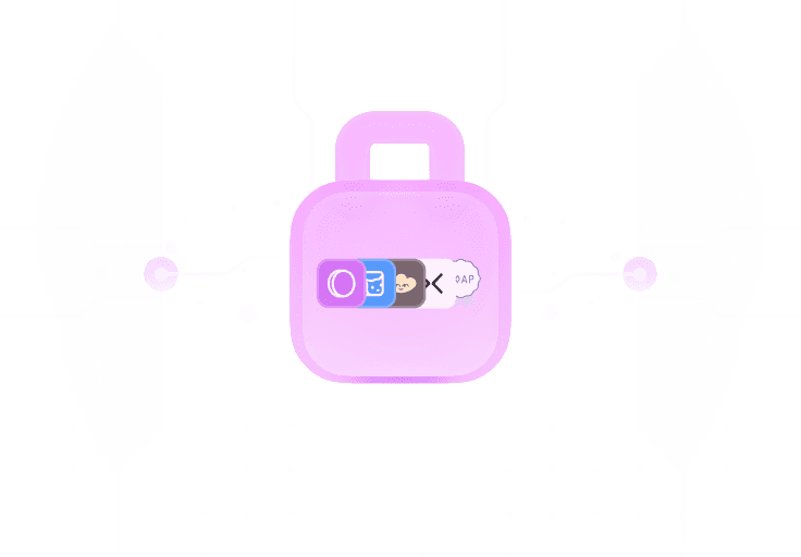 A lock in center with circuit around it