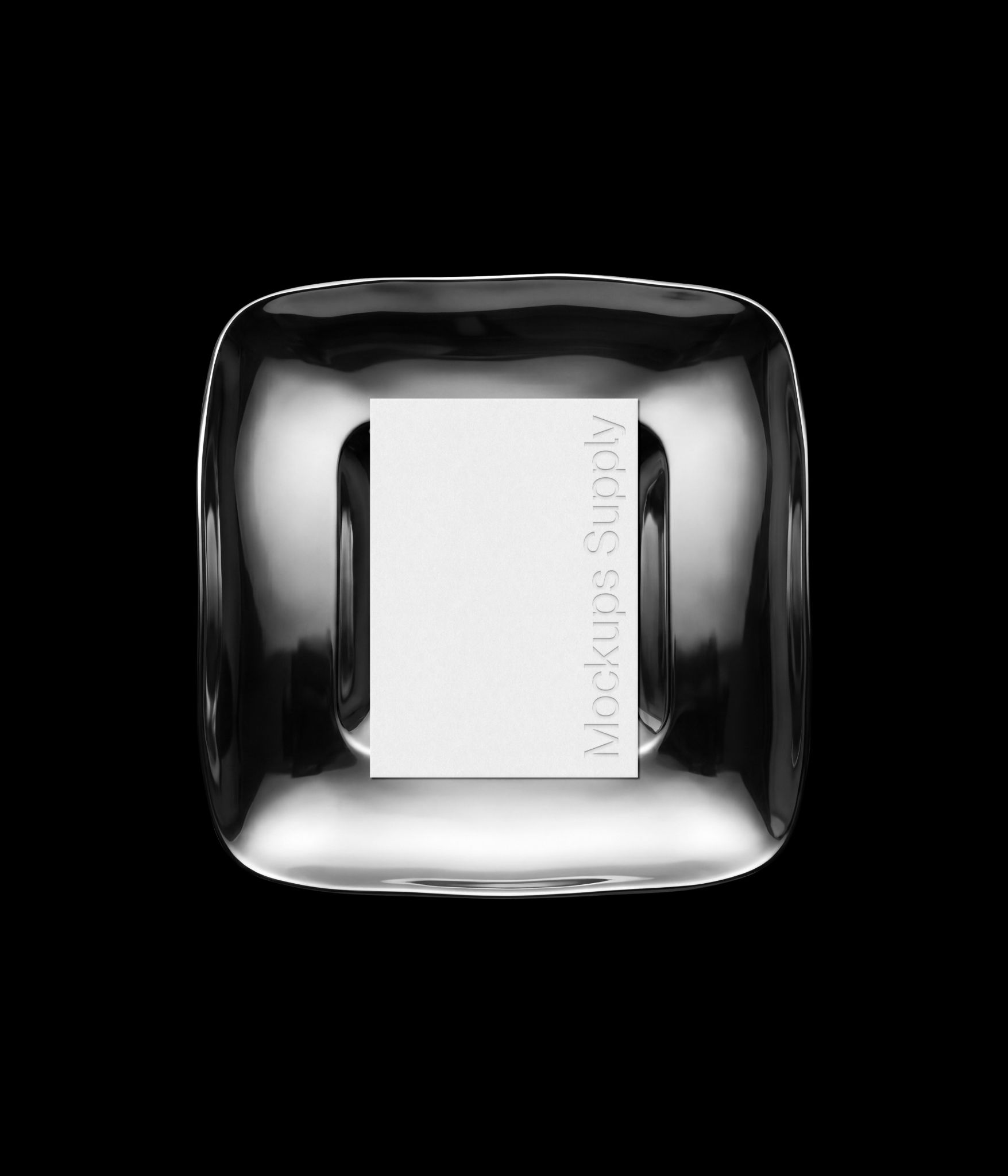 A5 and A4 menu mockup on rounded metal plate with debossed text effect for restaurant branding presentation