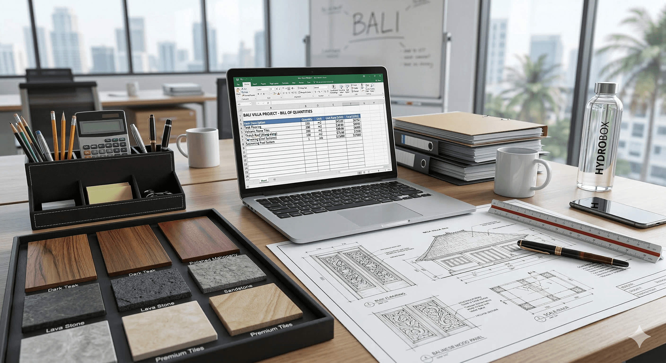 Surveyor using a total station in a grassy field.