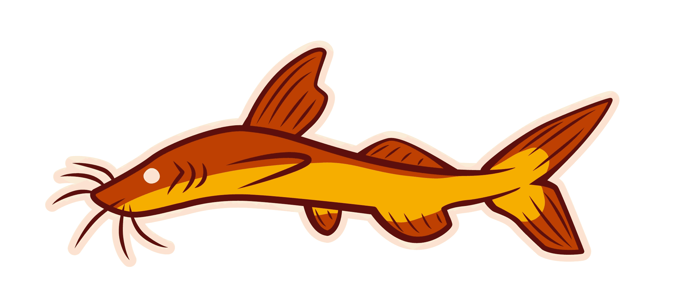 Logo of Cominata, showing a stylised cominata catfish.
