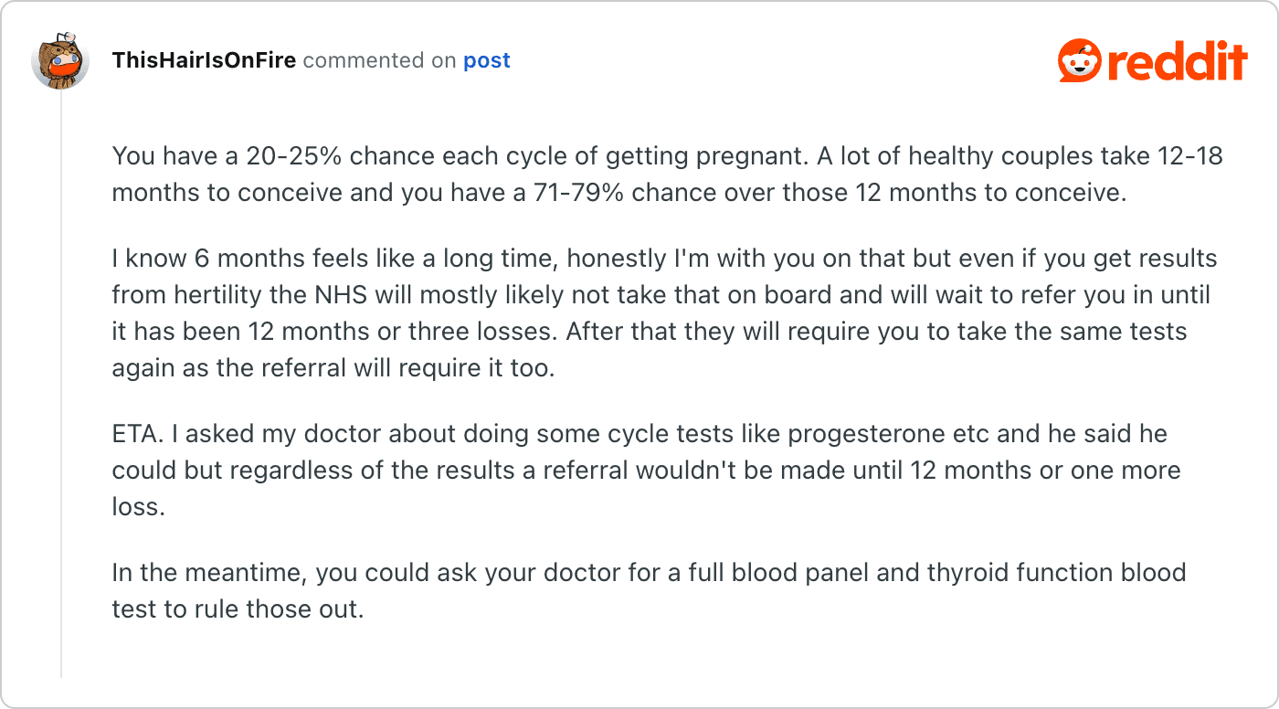 Post on Reddit