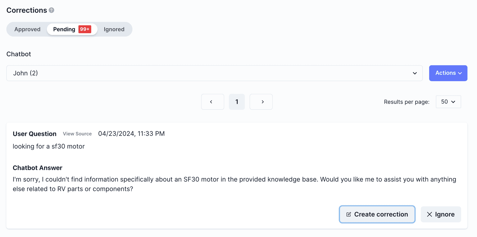 Wonderchat Corrections