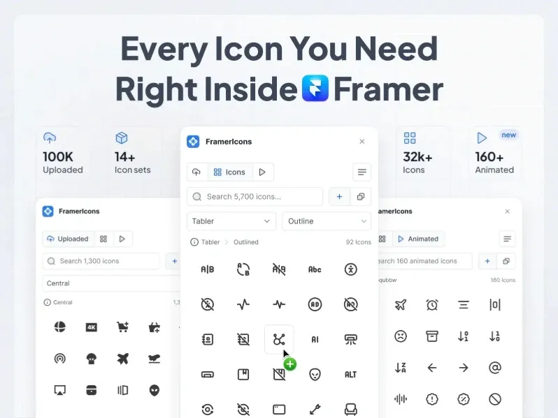framer icons framer plugins