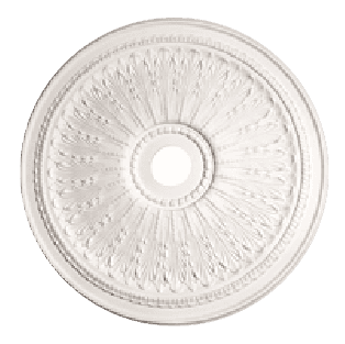 Decorative ceiling medallion for chandelier – primed and ready to paint