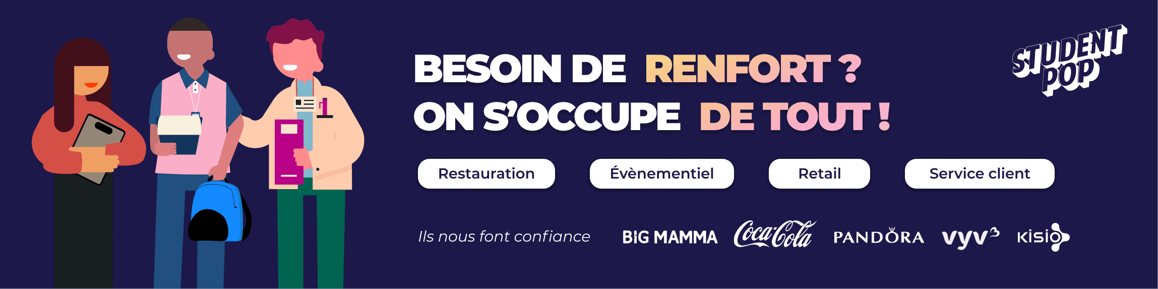 Student pop bannière rh