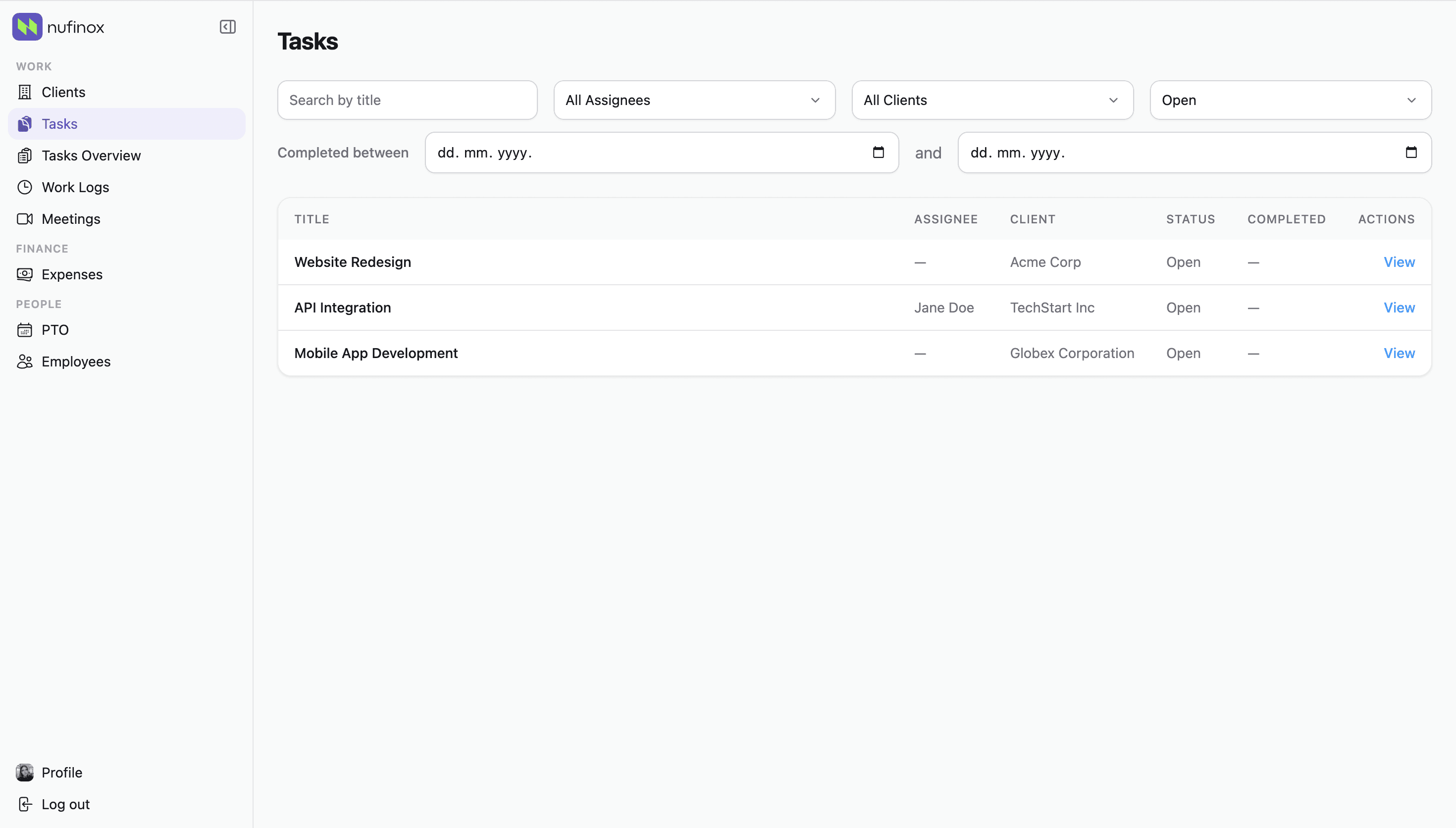 Tasks