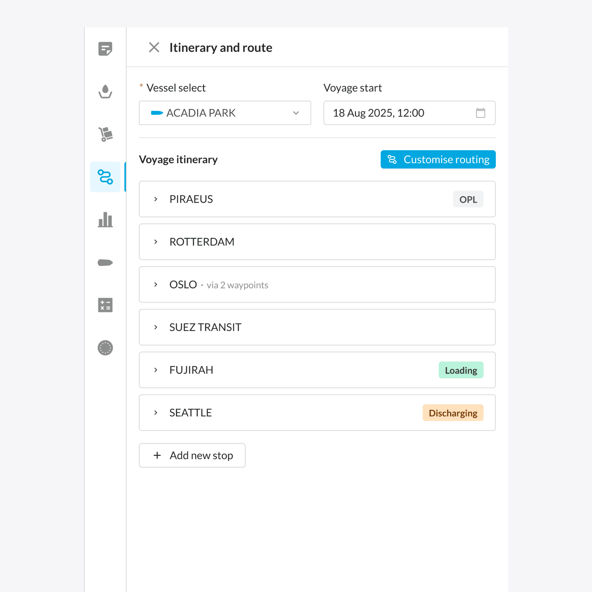 90POE Advanced tools Itinerary tool
