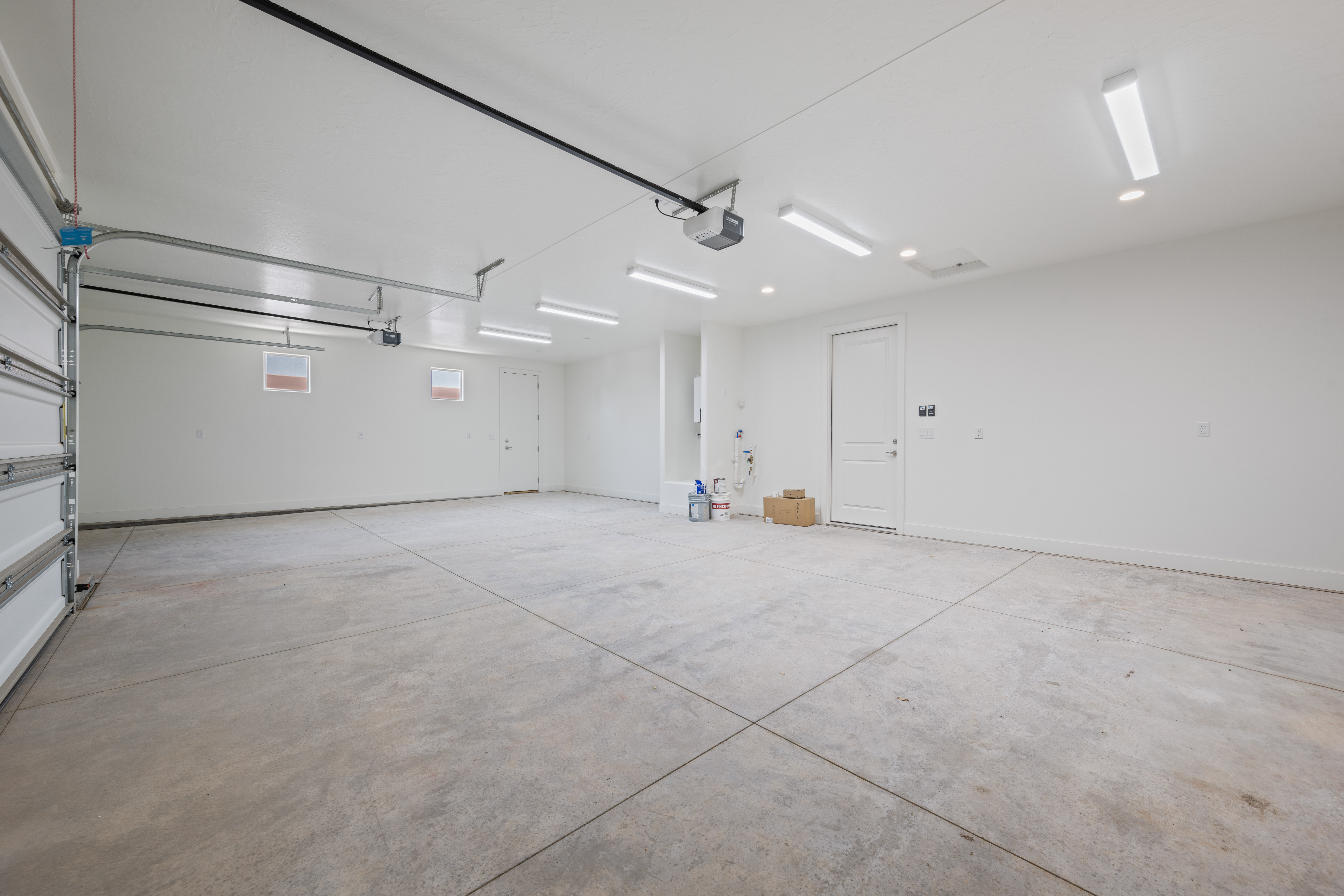 Three-car garage at The Nest at Falcon Ridge in Hurricane, Utah.