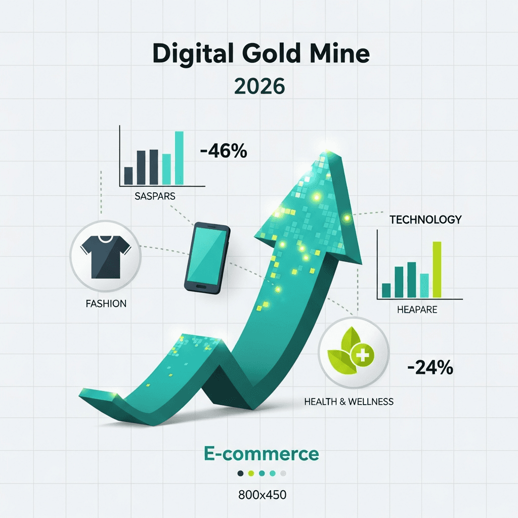 Infográfico sobre tendências e crescimento dos produtos mais vendidos na internet em 2026