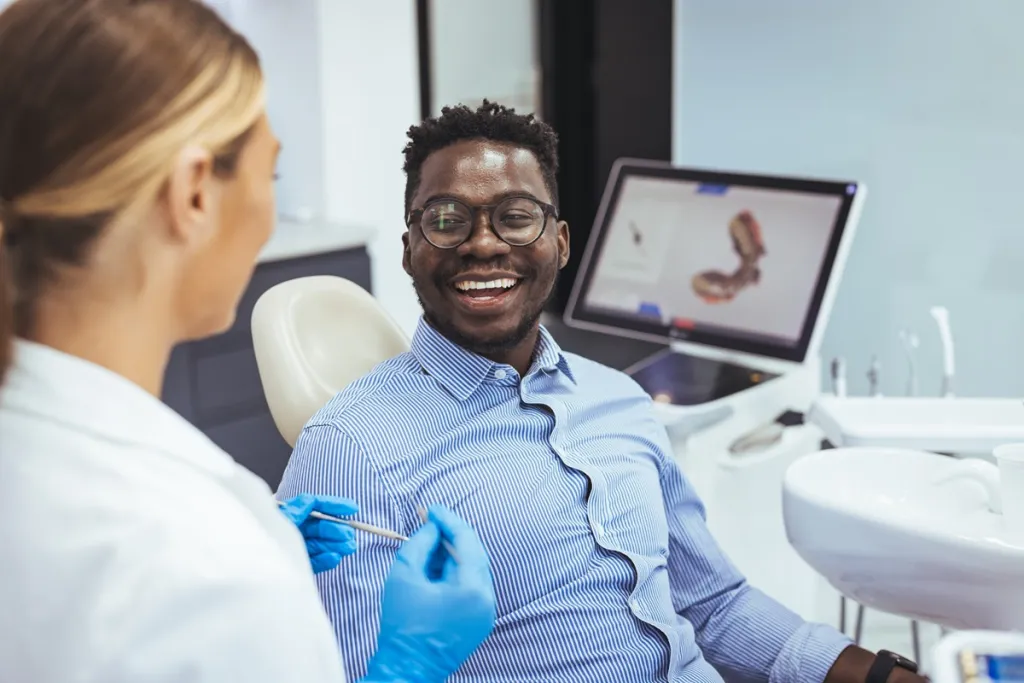 Patient at dentist