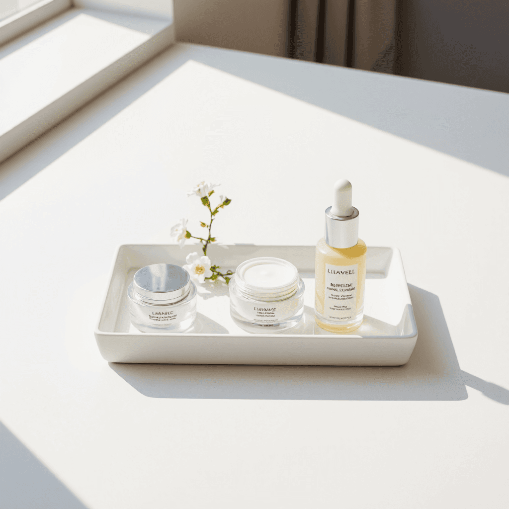 product photography of serum bottle