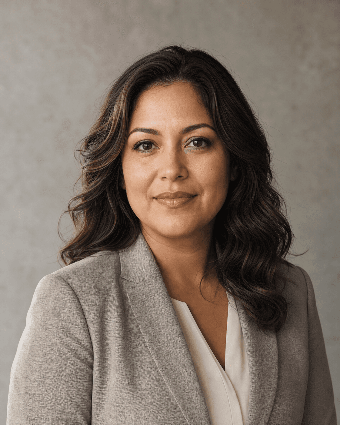 Fictional portrait of Elena Morales, Memorial Services Coordinator at ELMWELL