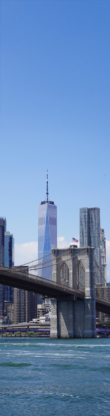 Brooklyn, New York bridge with building in the background for styling Creative Philosophy page about Dali Adekunle