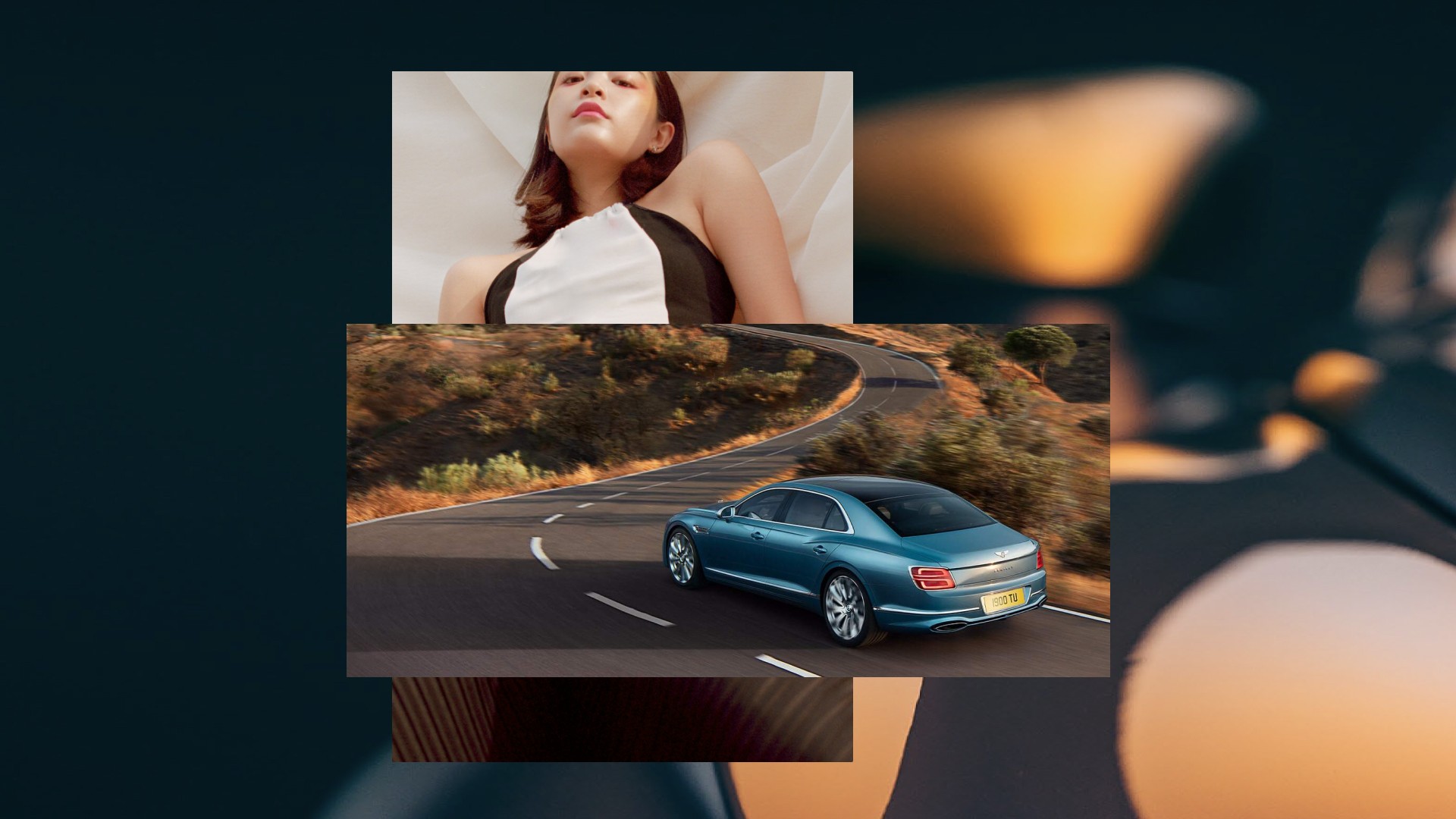 Person standing by a futuristic vehicle on a salt flat.