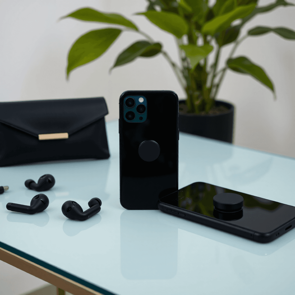 product photography of smartphones and accessories