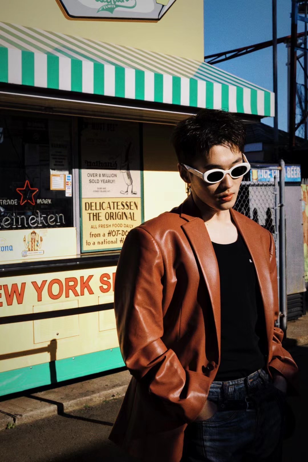 Above shot of man sitting