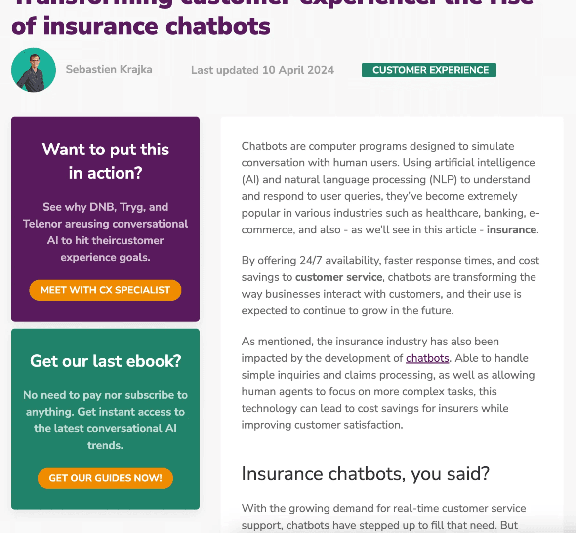 Boost.ai Marketing Spotlight: Blog Call-to-action