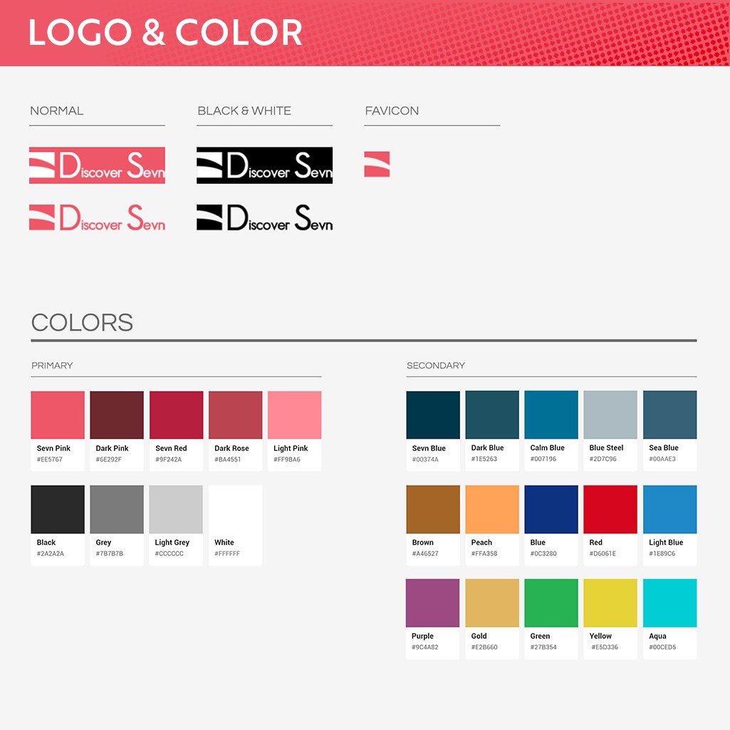 Discover Sevn Logo and Color System