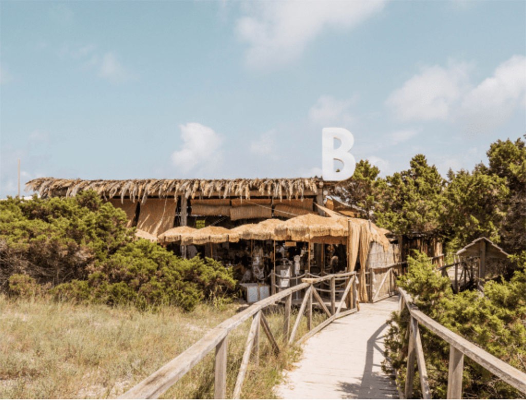 Beach club Beso Beach in Formentera close to Luxury Villa Can Nemo
