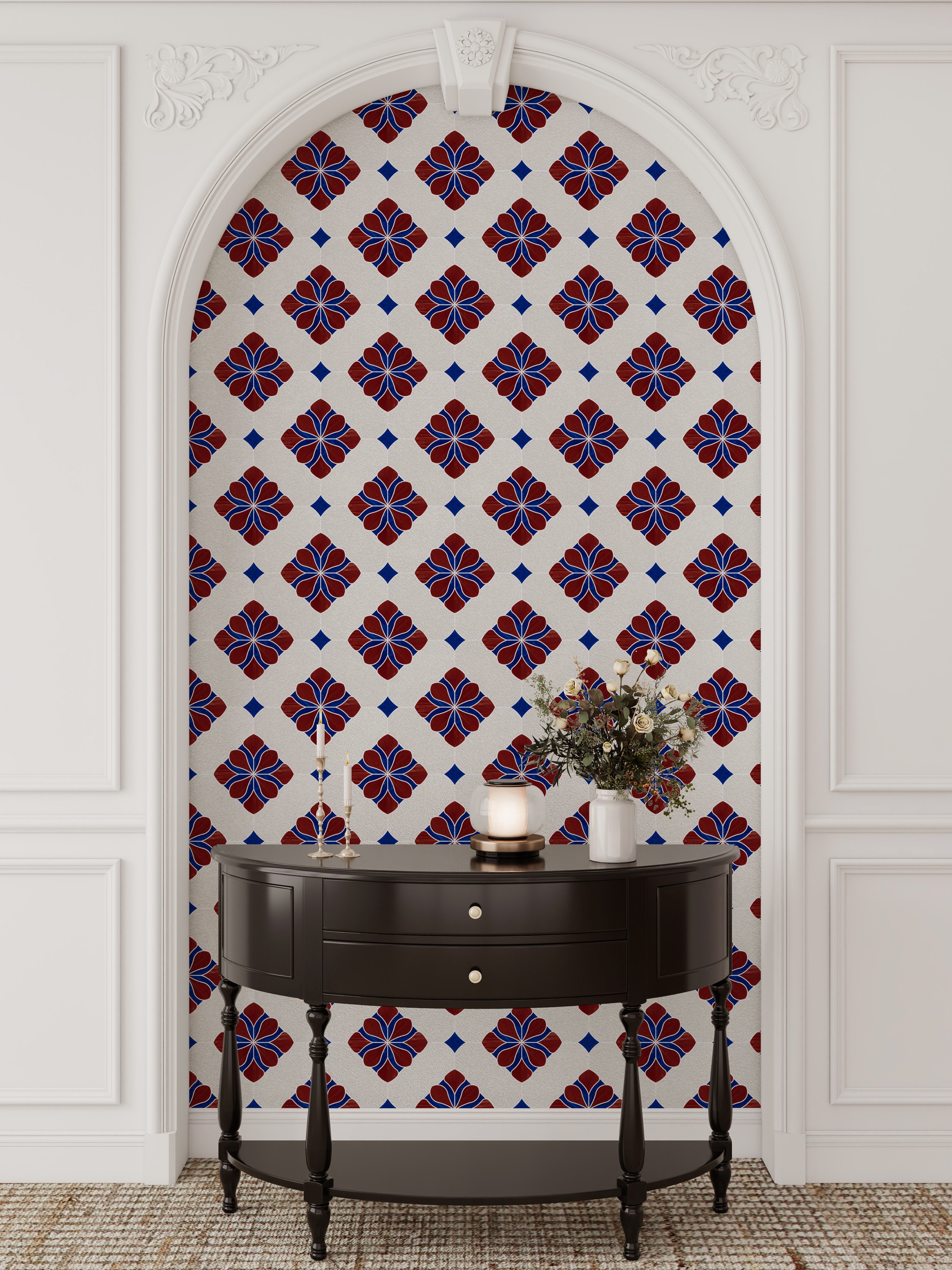 A watercolor painting of pink cherry blossoms