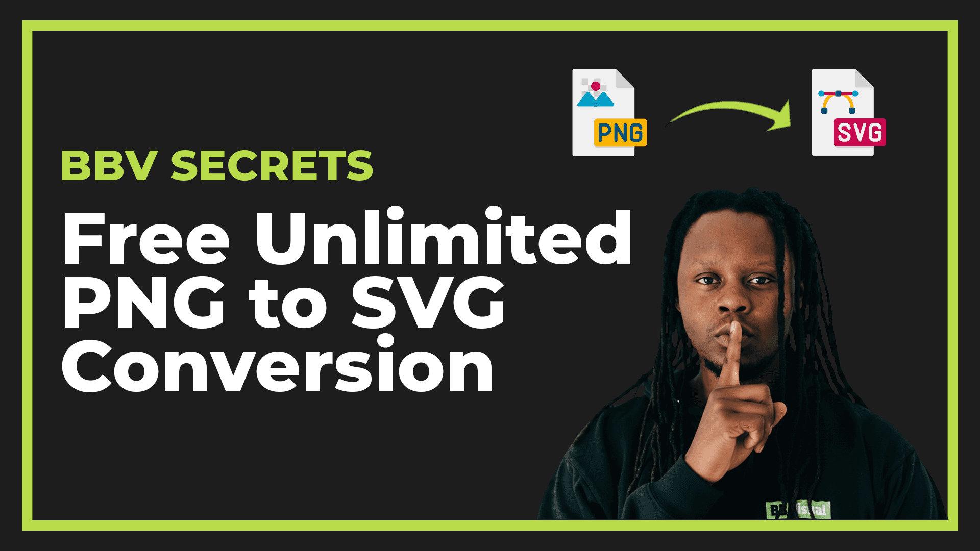 A thumbnail of Ben shhing with illustrations highlighting conversion. 