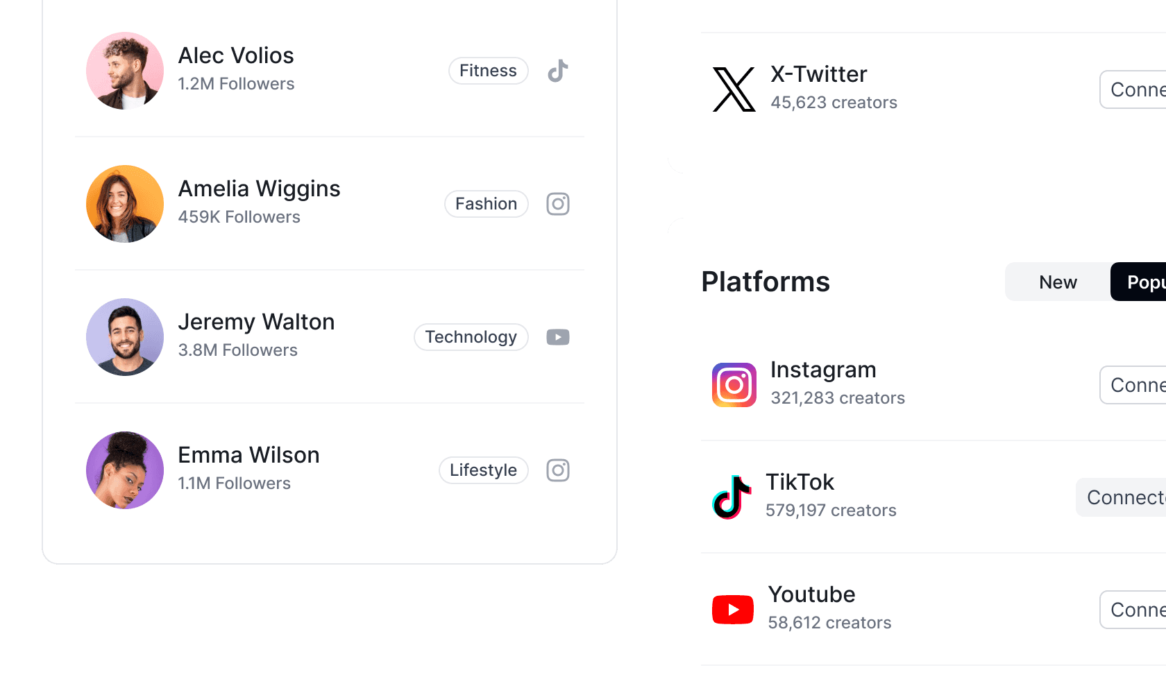 Social widgets