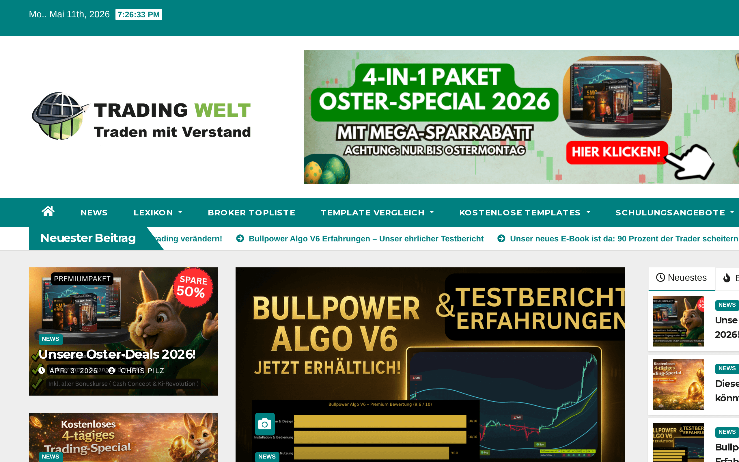 TradingWelt.de Startseite – Übersicht der Trading-Ausbildungen und Kurse