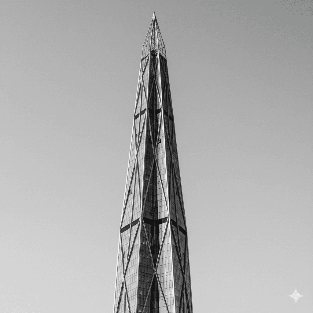 Modern glass skyscraper design in Sector 111 Gurugram; M3M luxury architecture.
