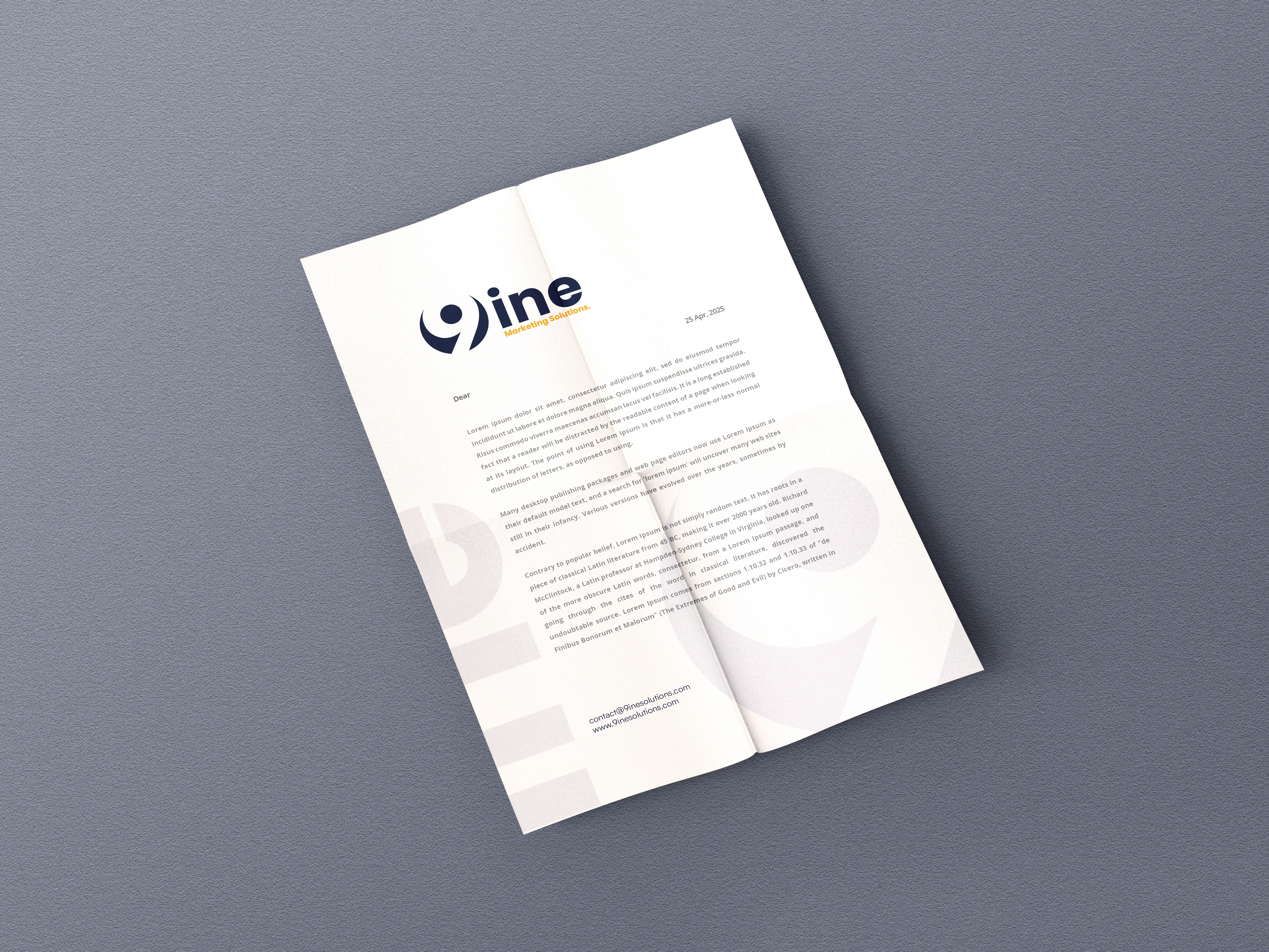 Editable Business Letter Mockup