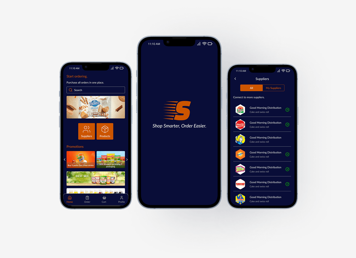 Mobile app design for order management and revenue optimization for business owners.