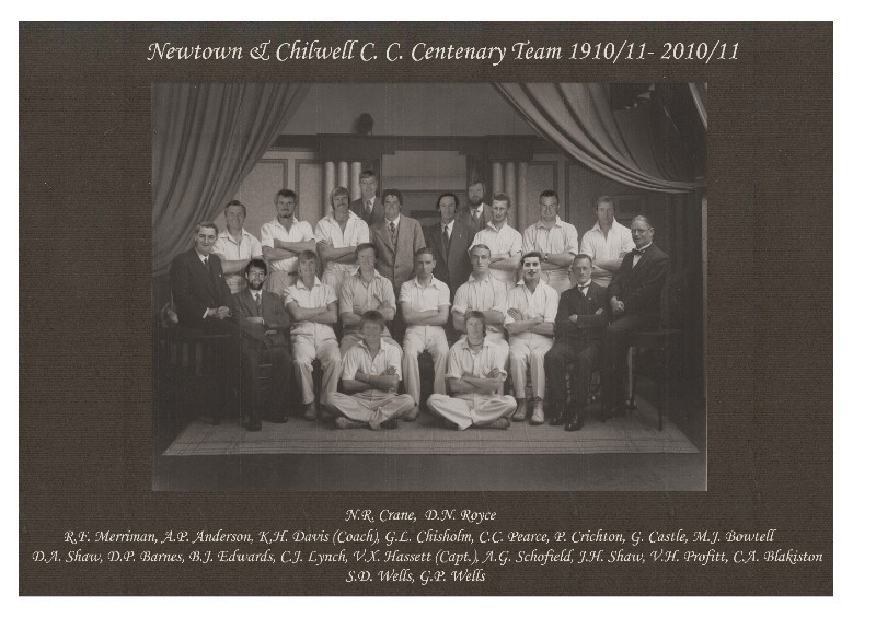 1910 Newtown & Chilwell Cricket Club Team Photo