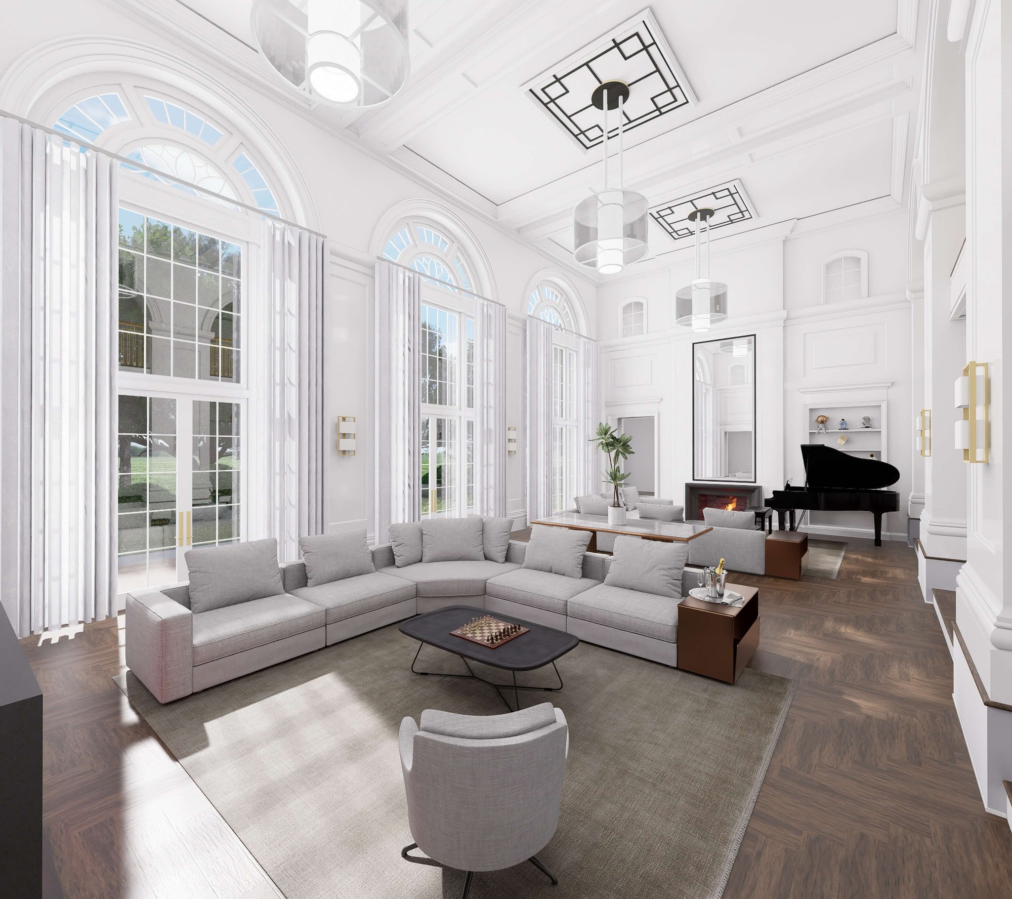 White millwork render