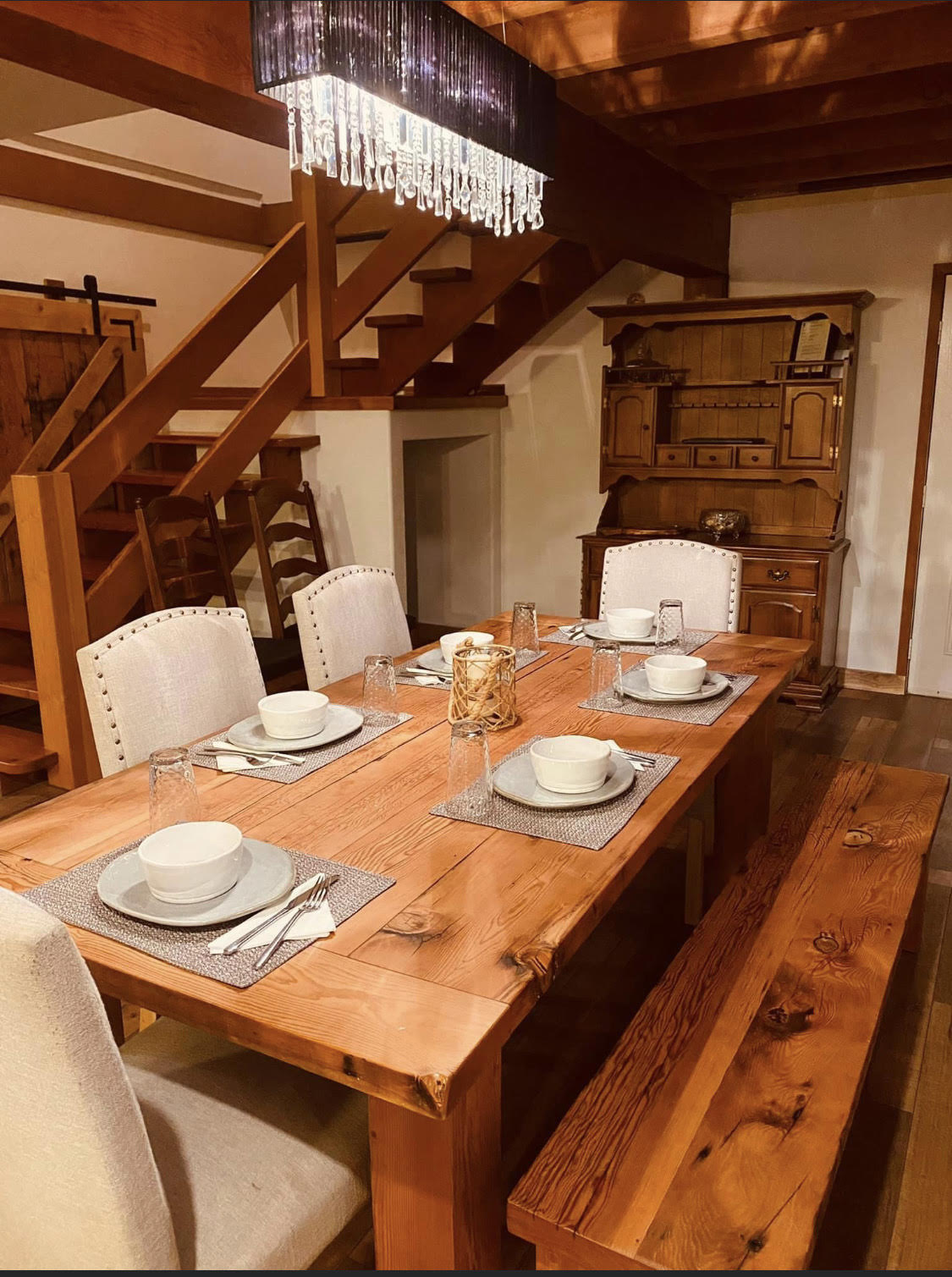 Dining Table Family style Meals Haleys Oceanfront Lodge