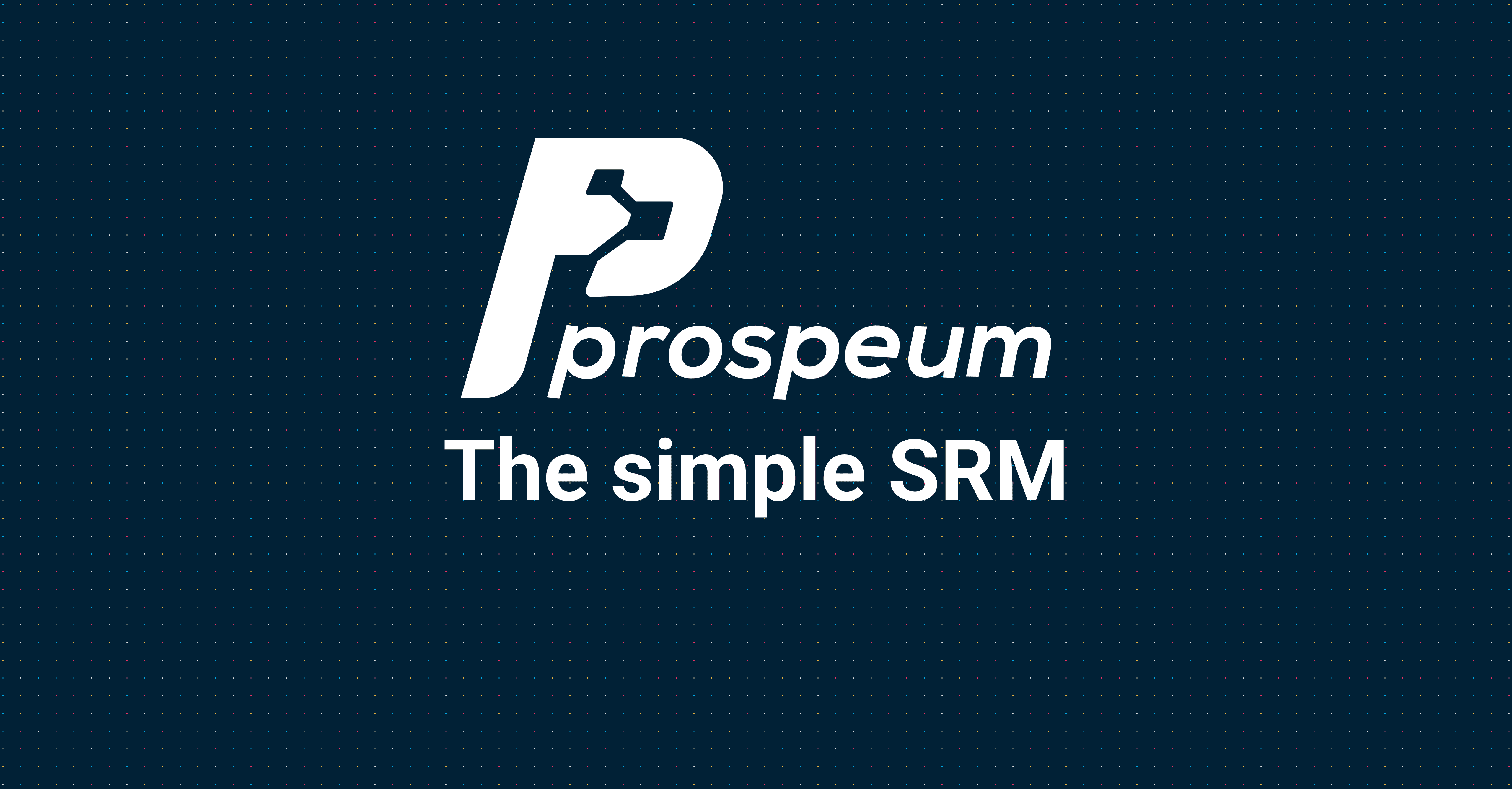 Company Image of Prospeum showing the Logo and the slogan "The simple SRM"