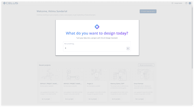 Design Assistant_Welcome Screen