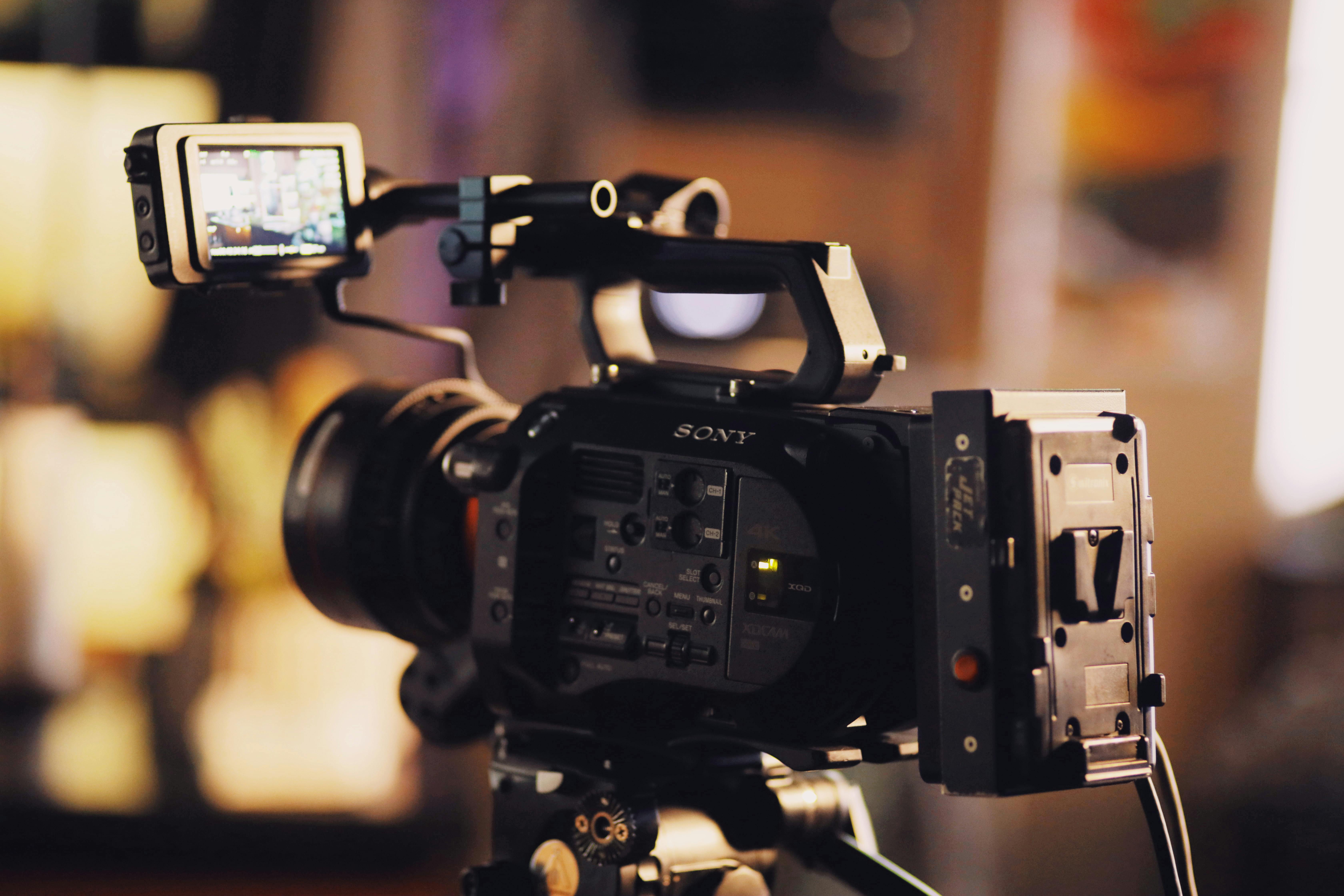 Image of a camera recording a video