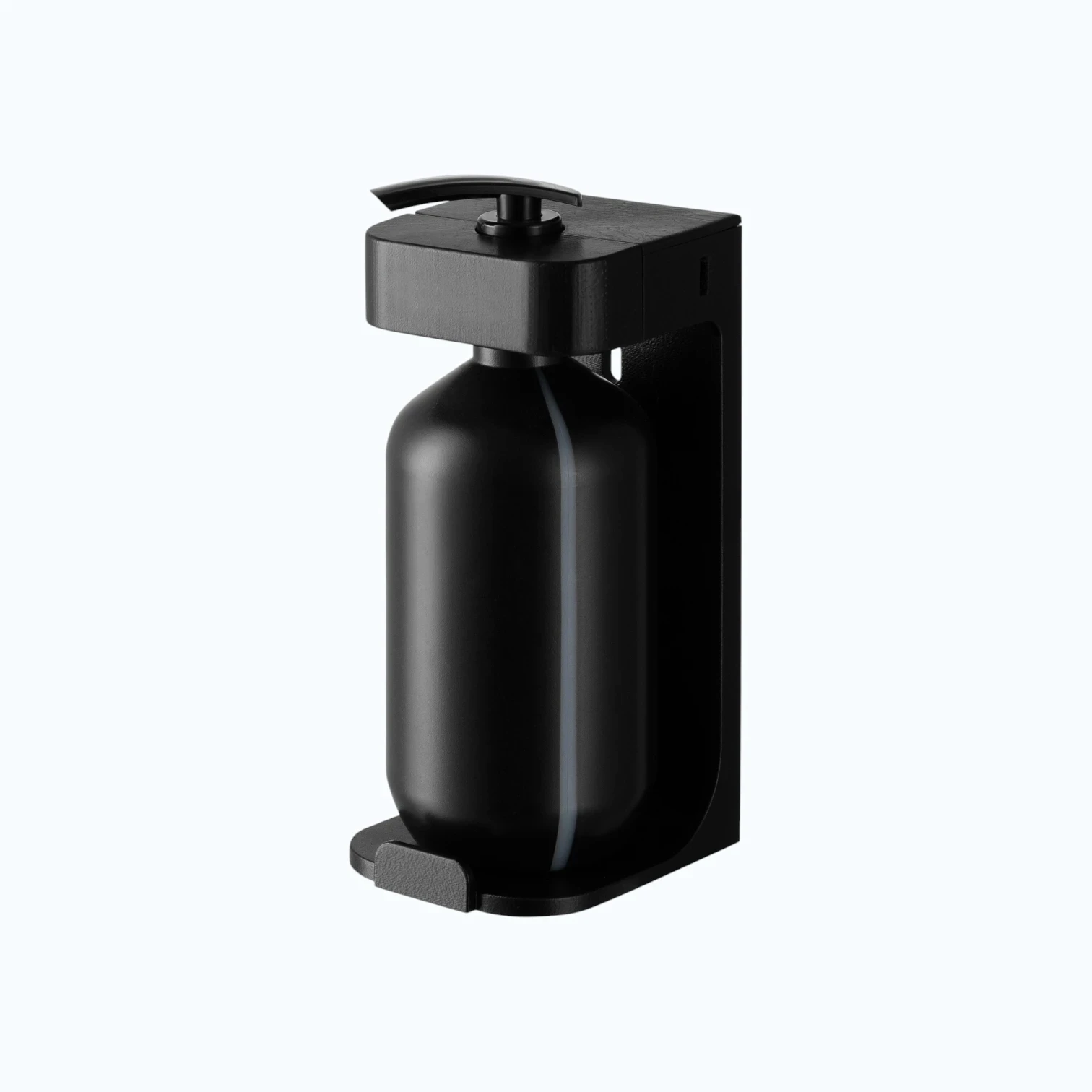 Eco-friendly tamper-proof soap dispenser bracket for hotel refillable systems, high-quality stainless steel, compatible with 300ml-500ml bottles.