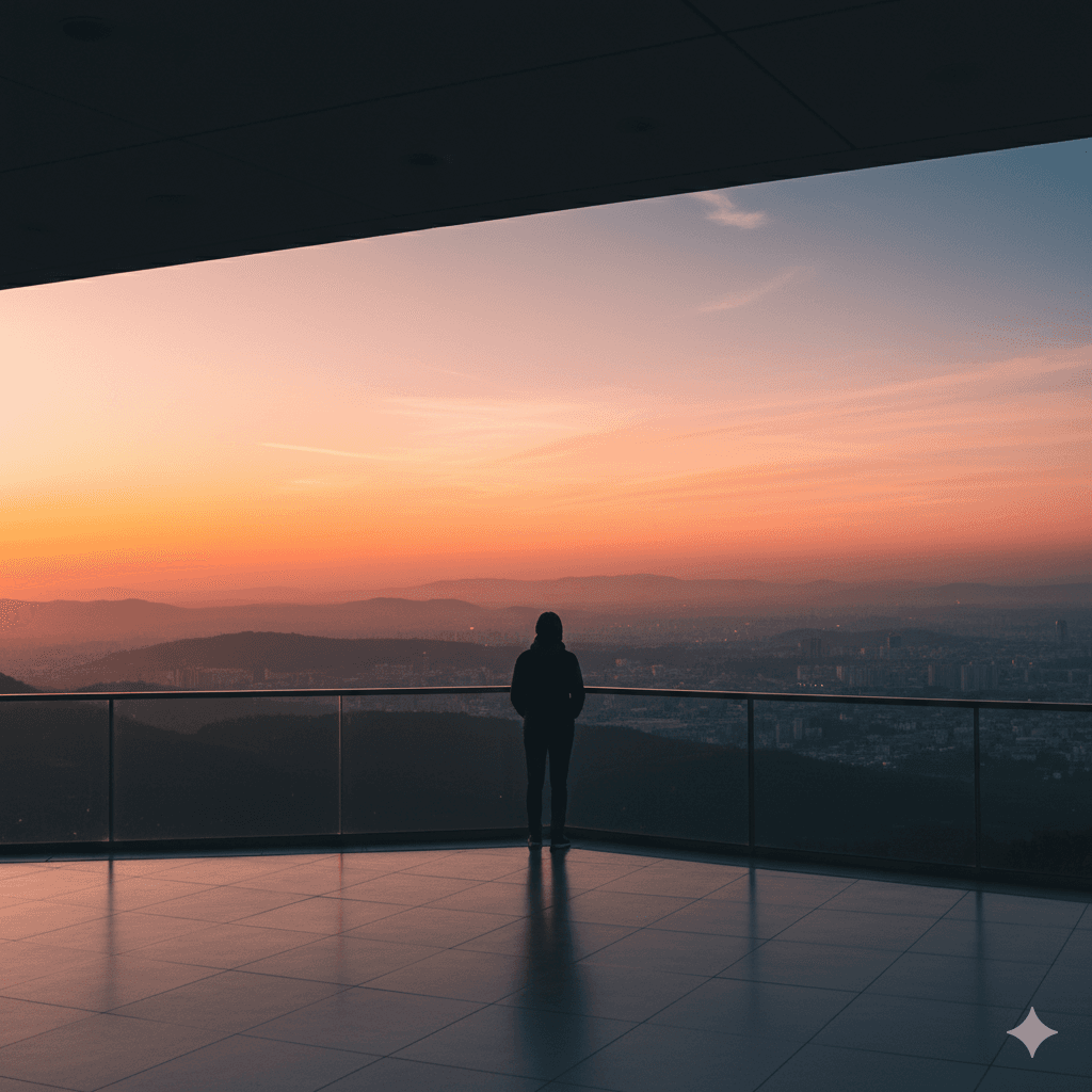 Panoramic view from M3M Oak Sector 79 rooftop observation deck
