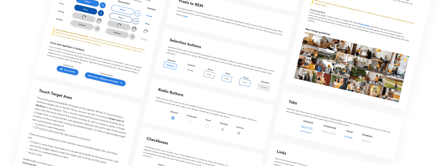 Snipper of Compricer's design system.