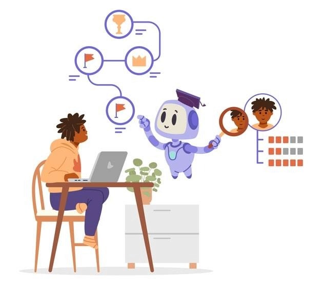 A visual representation of AI tools being used for effective interview preparation, featuring a blurred screen of an AI assistant.