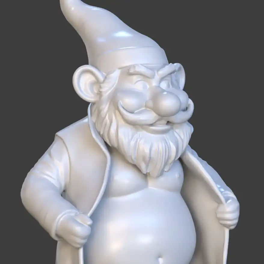 detailbeeld van de gesculpteerde gnome