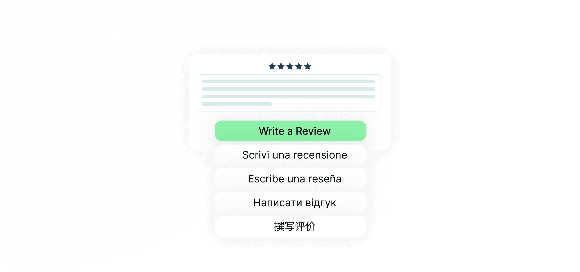 Multi-language review emails
