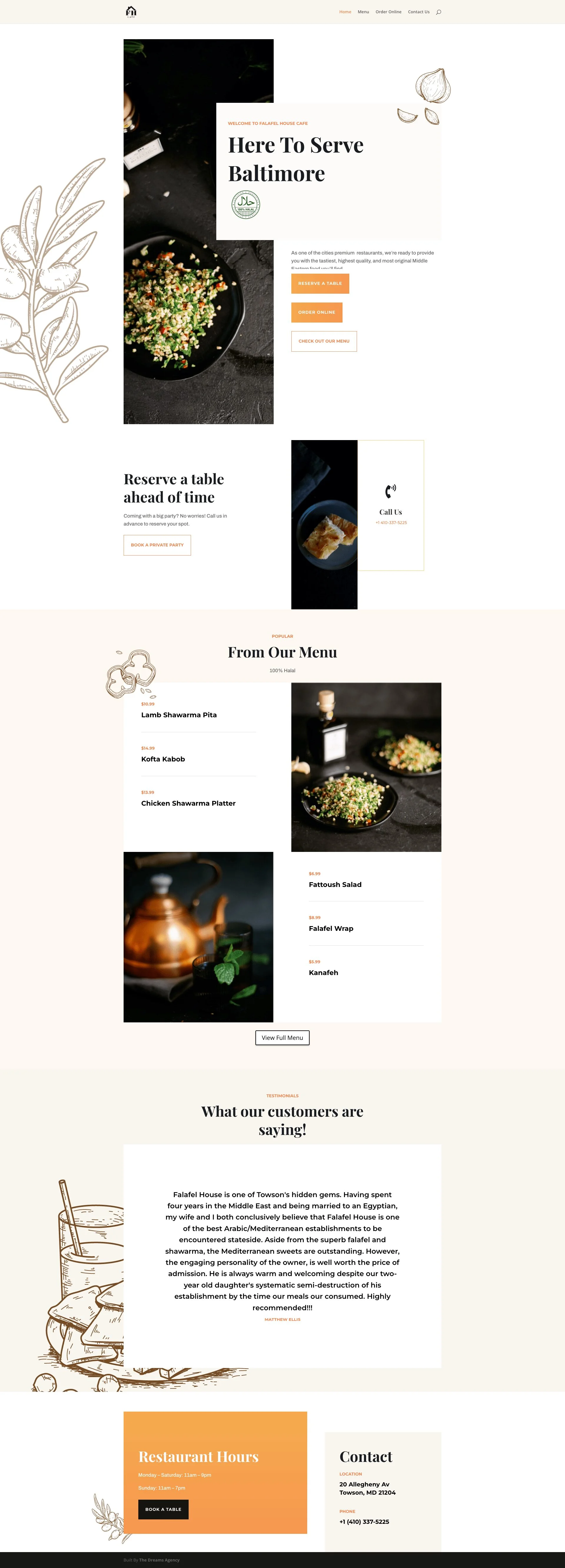 home page for thefhcafe website developed & designed by Dreams Agency Mississauga, Ontario