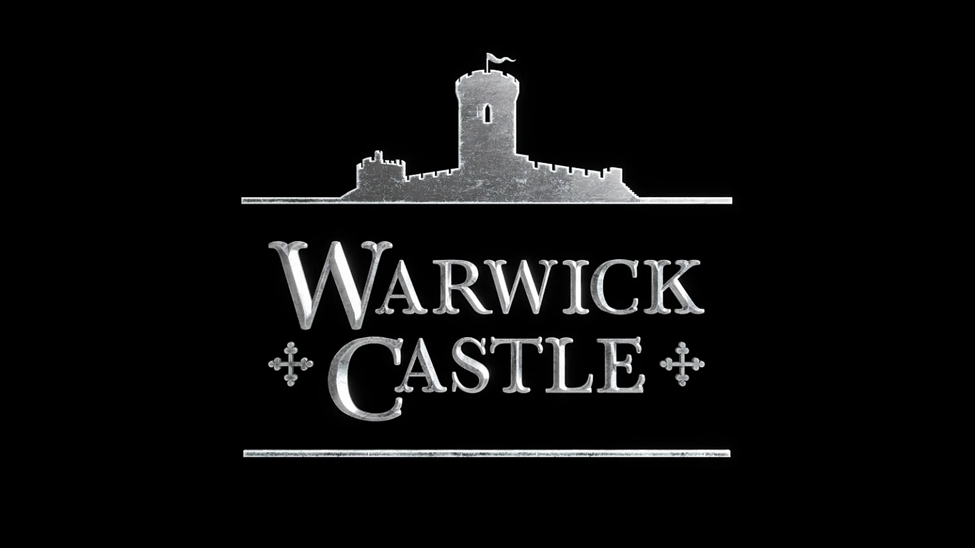 Logo animation still of Warwick Castle