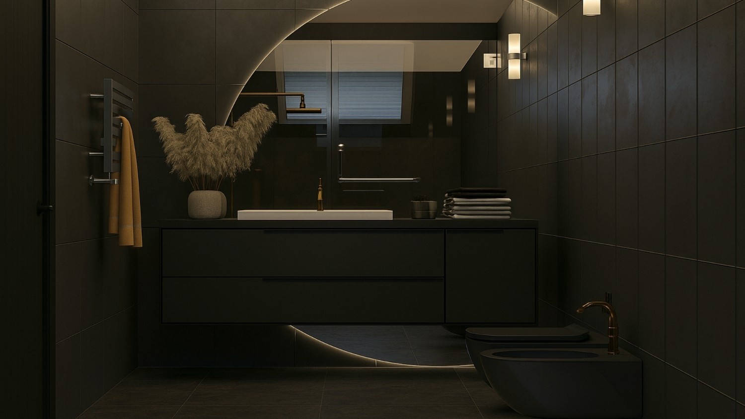 Dark Moody Powder Room