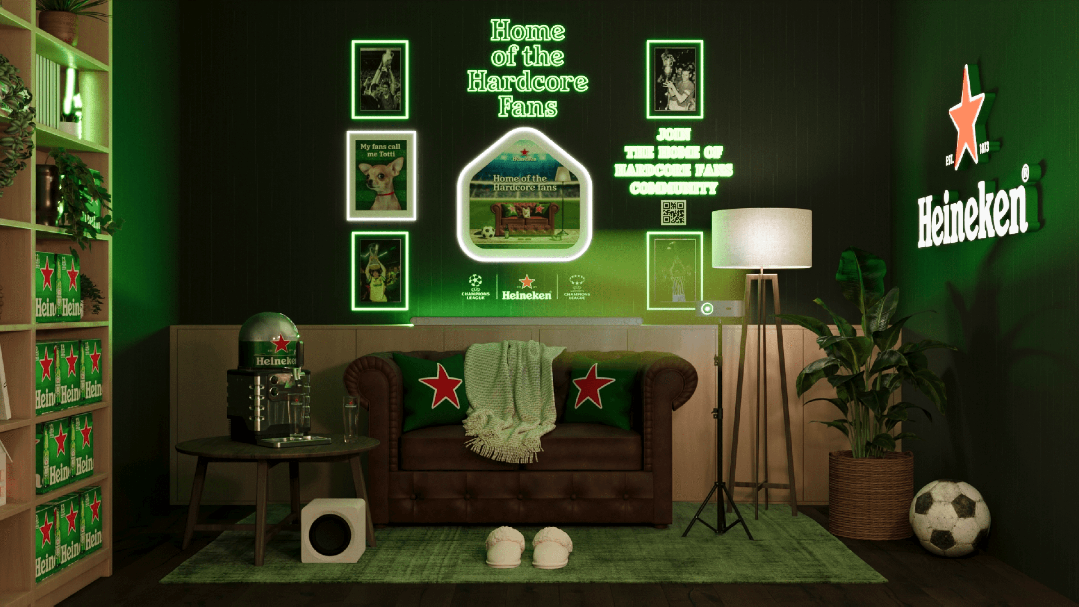 Case study cover image for Heineken project 'Home Of The Hardcore Fans' developed by our team