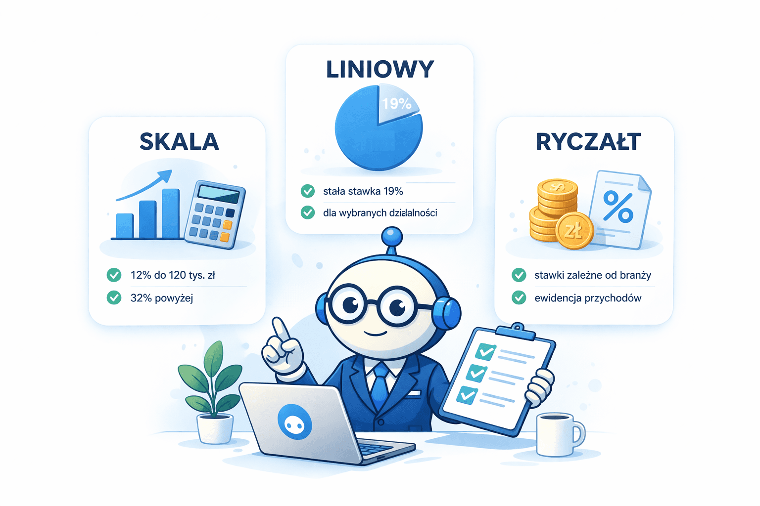 Porównanie form opodatkowania JDG – skala, liniowy i ryczałt