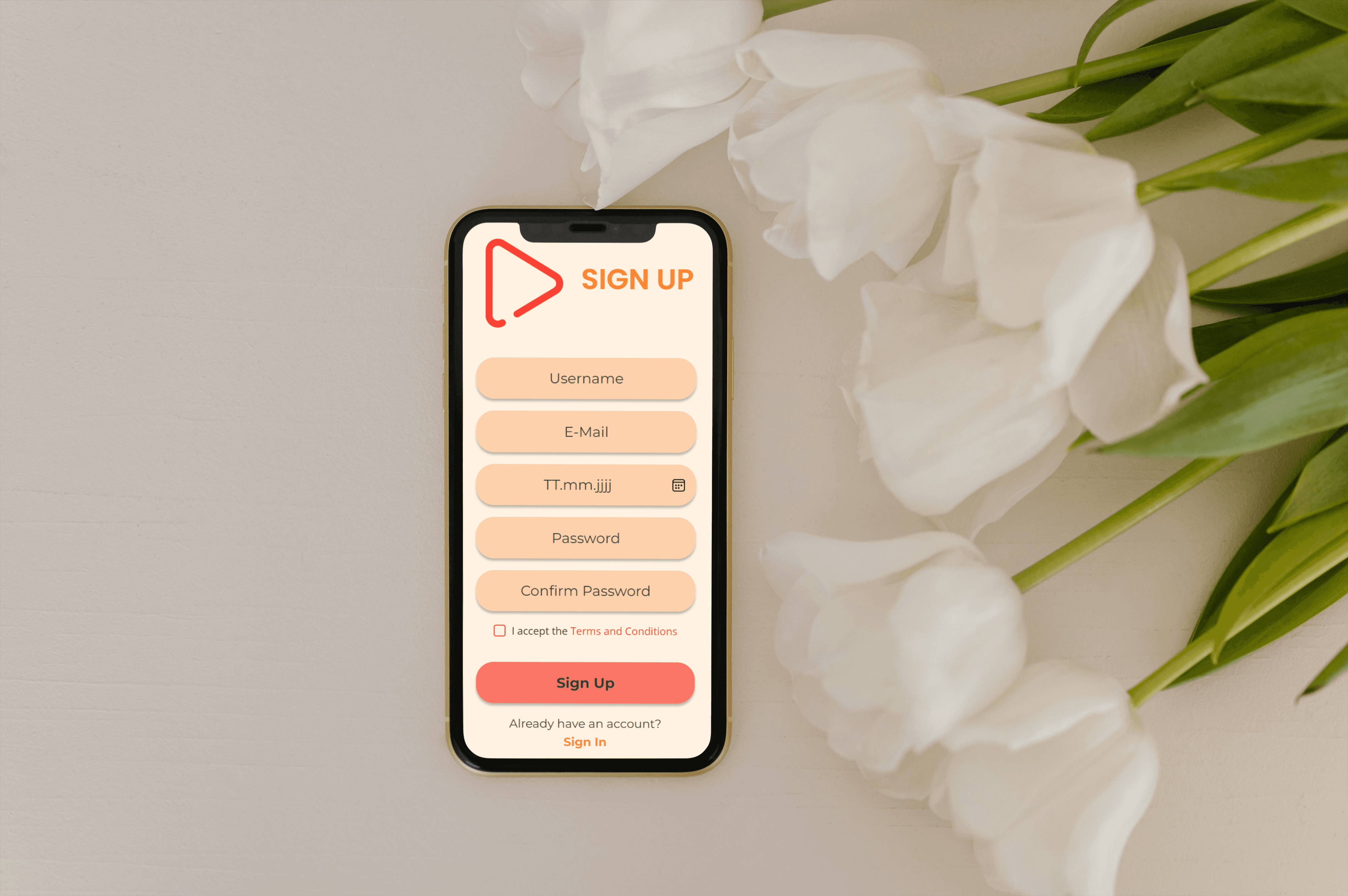 Streamline App on a phone