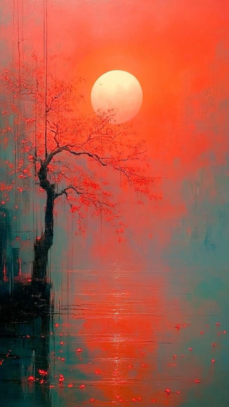 Blossom Under Blood Moon image